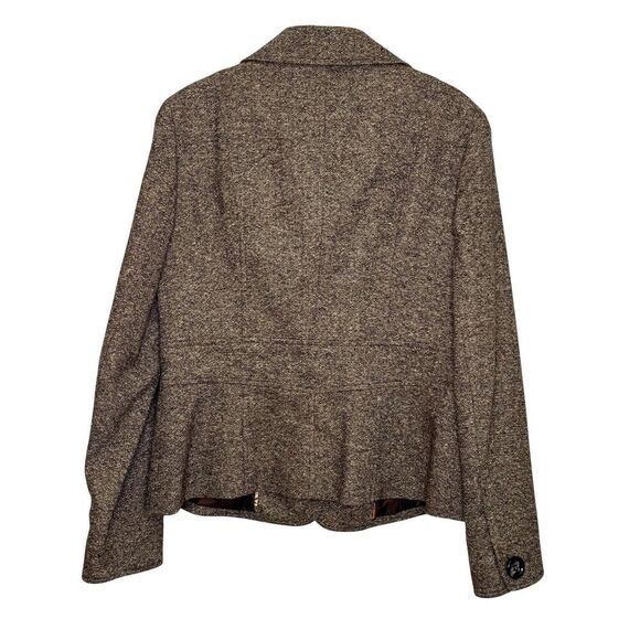 Talbots Blazer Womens 8 Wool Silk Blend Italian Fabric Tweed Jacket Classic - Picture 2 of 7